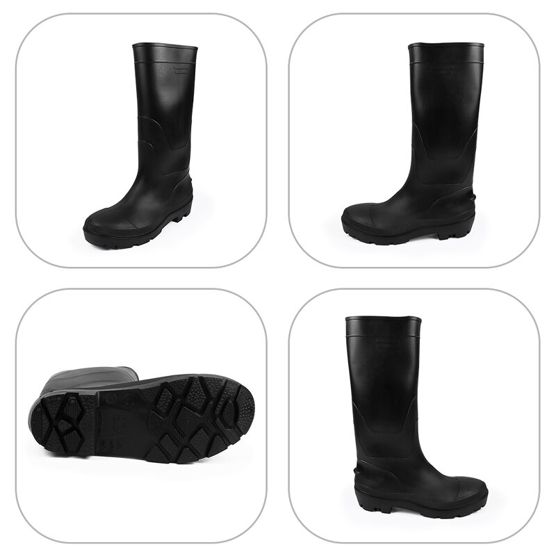 PVC Rain Boots Supplier - Unisex Lightweight Waterproof Anti-Slip Mesh Chemical-Resistant