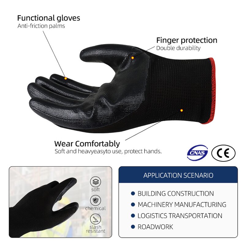Work Gloves Manufacturer - Anti-Static Breathable 7 oz Nylon Extreme Grip Cut Resistant