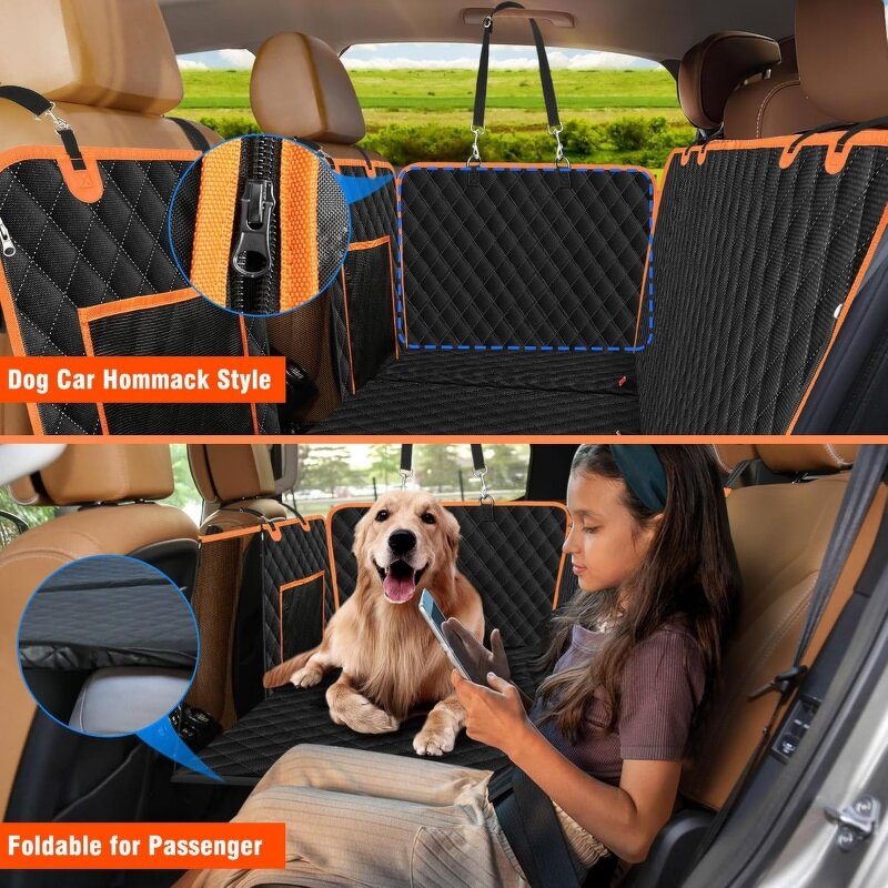 Dog Car Cover Manufacturer - Hard Bottom Waterproof Hammock Pets Protector Mesh Window