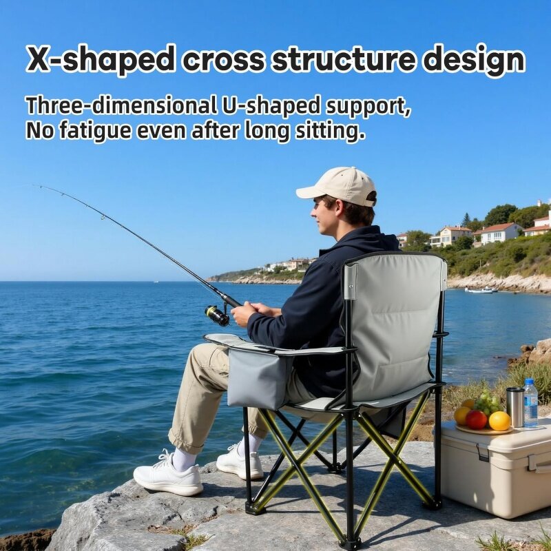 Camping Folding Chair Factory - Portable Backpack Hiking Park Leisure Beach Fishing Armrest