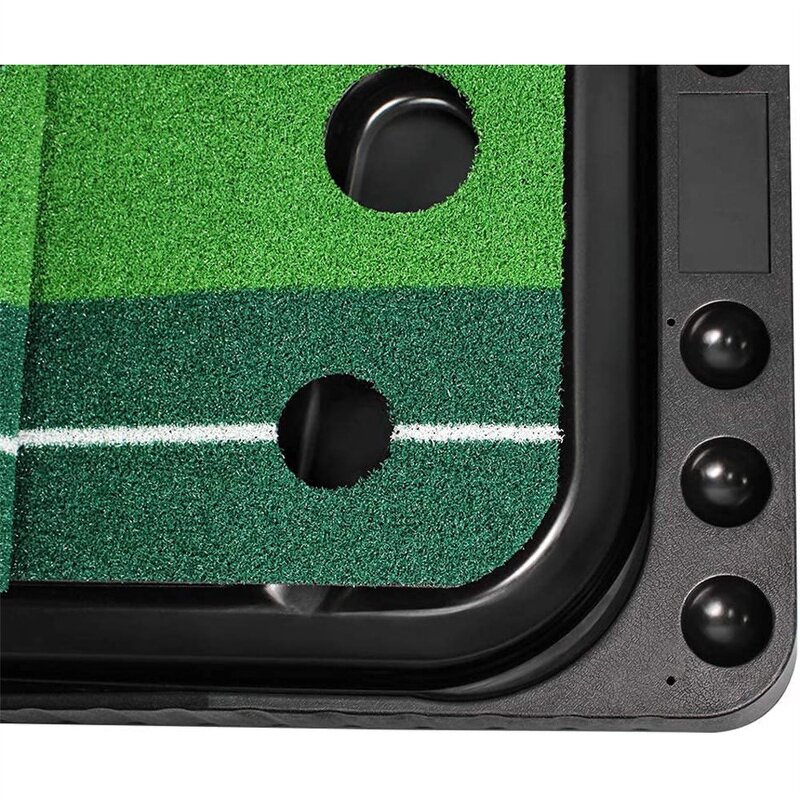 Indoor Golf Putting Mat Supplier - Training Mat with Auto Ball Return Tracks