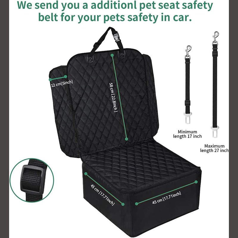 Pet Seat Cover Supplier - Pet Front Seat Black Cover Cars SUV Waterproof Dog