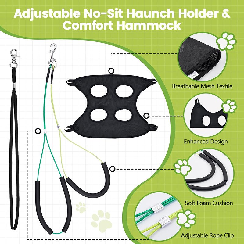 Dog Grooming Clamp Supplier - Ideal for Small Medium Pets Adjustable Table Arm Hammock