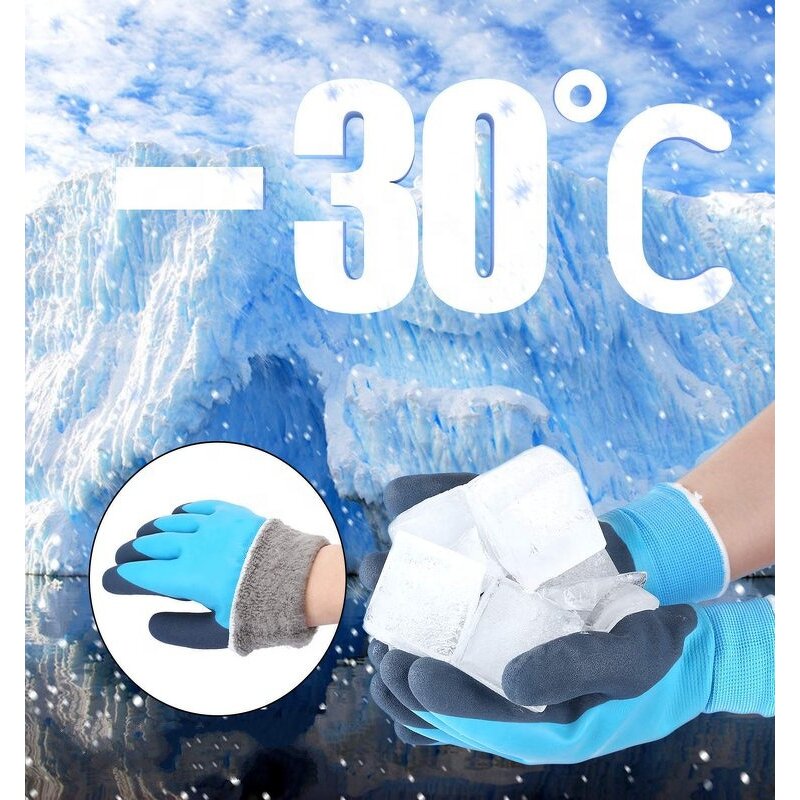 Winter Work Gloves Manufacturer - 15 Gauge Waterproof Thermal Double Coated Nylon Terry