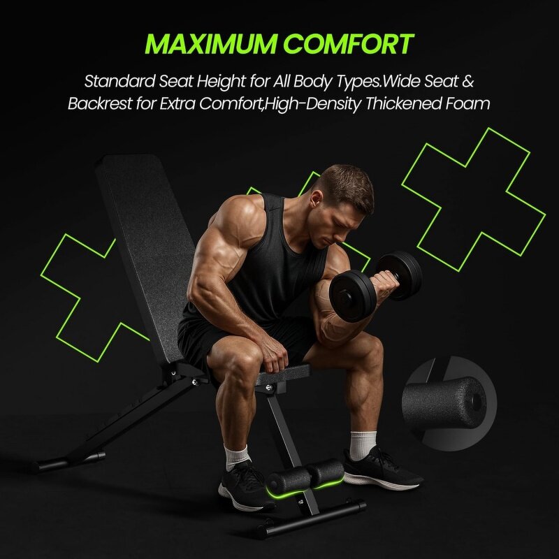 Adjustable Weight Bench Manufacturer - Home Gym Folded Vertical Storage Space Saving