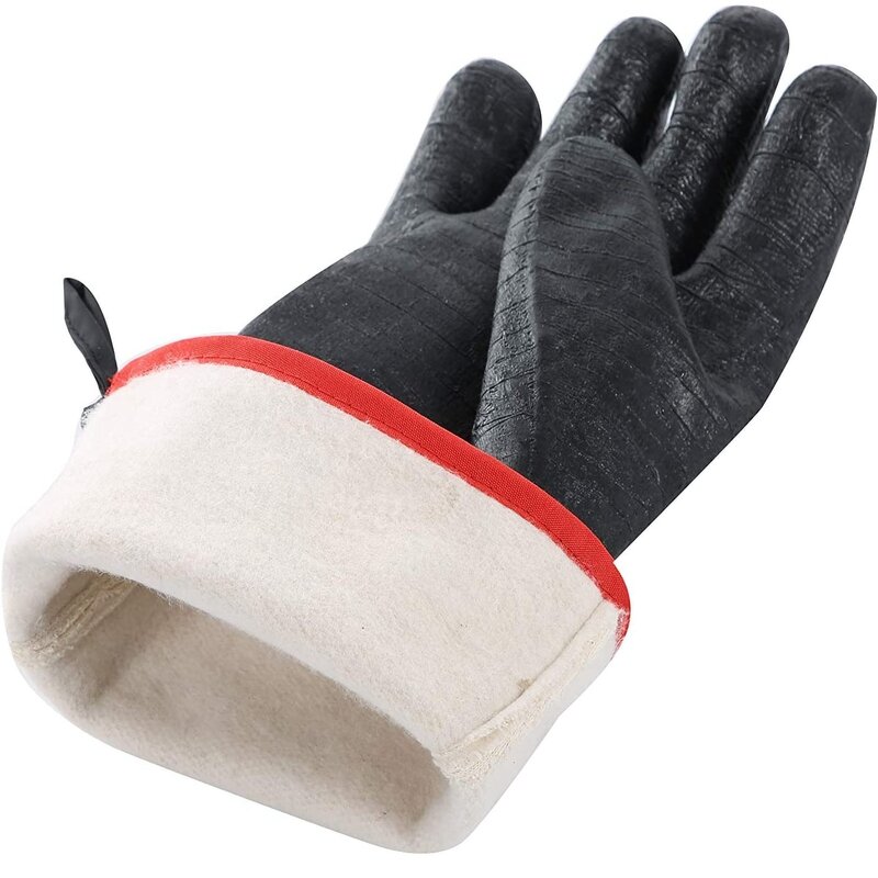 BBQ Oven Mitts Manufacturer - Neoprene Coating Barbecue Grill Baking 14 Inch Kitchen