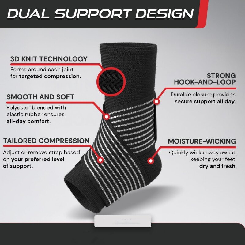 Ankle Wrap Factory - Women Men Sprain Compression Plantar Fasciitis Relief Removable