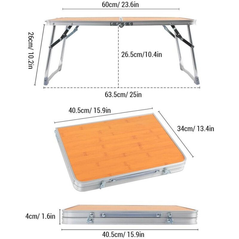 Outdoor Picnic Table Supplier - Portable Foldable Wood Grain Aluminum Alloy Barbecue