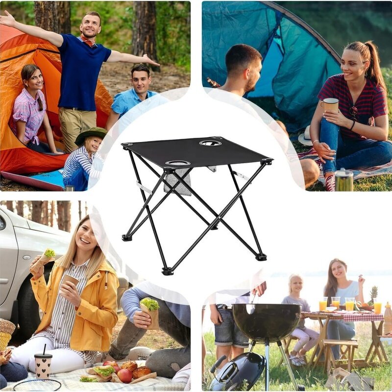 Camping Table Supplier - Picnic Sports Fishing Outdoor Small Folding with Cup Holders