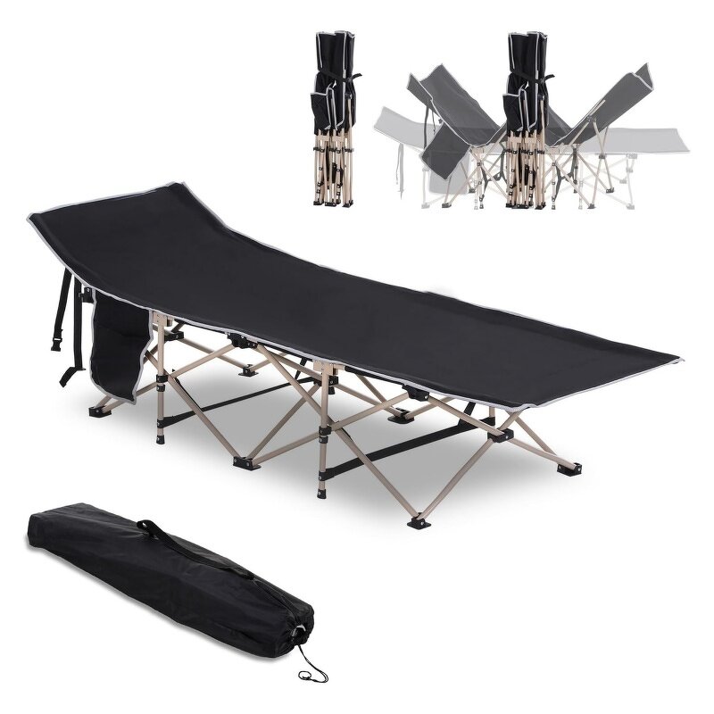 Folding Sleeping Cot Supplier - Adults Portable Camping Carry Bag Wide Cot