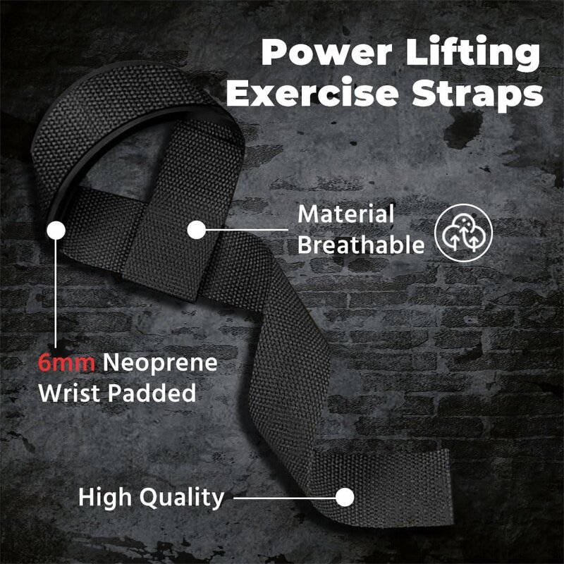 Weightlifting Straps Factory - Deadlift Straps Padded Neoprene Gym Workout Training