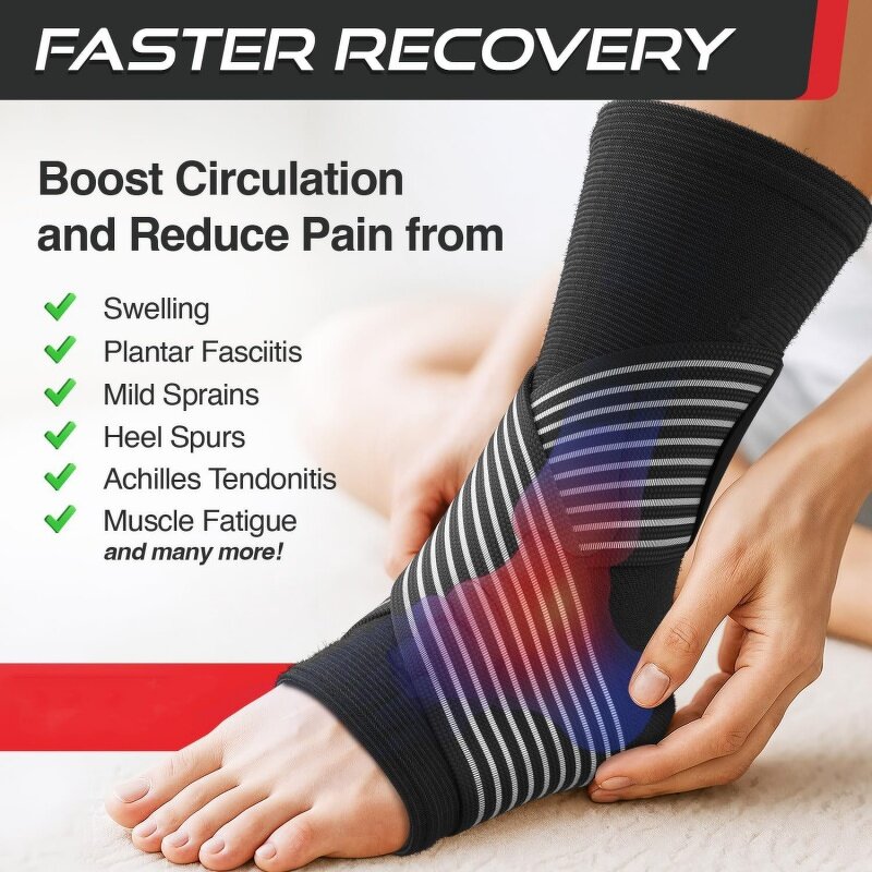 Ankle Wrap Factory - Women Men Sprain Compression Plantar Fasciitis Relief Removable