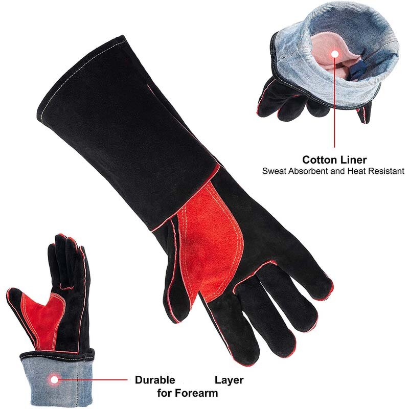 Heat Resistant Gloves Supplier - Stitching Fireplaces Fire Pits Wood Stoves Tig Animal