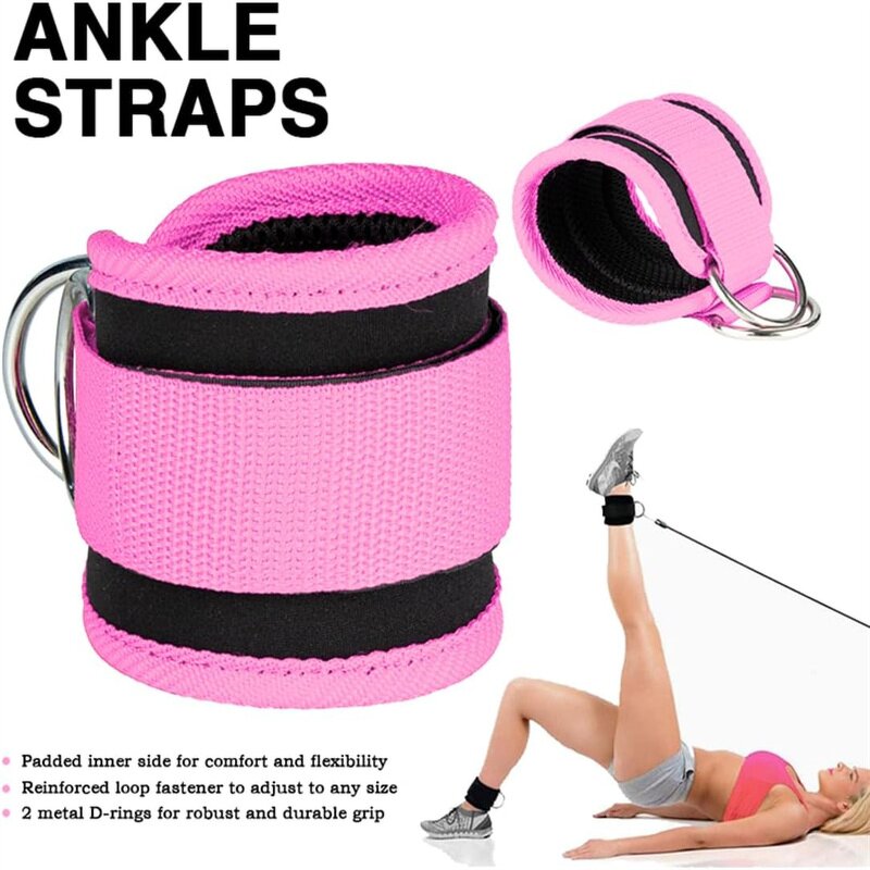 Ankle Straps Supplier - Wrist Cuffs Padded Fitness Glute Kickback D-Ring