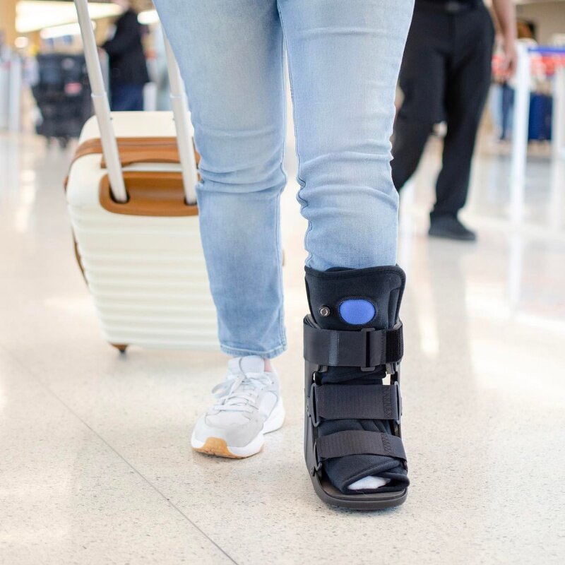 Ankle Fracture Boot Supplier - Black Compression Surgery Recovery Orthopedic Air Walker
