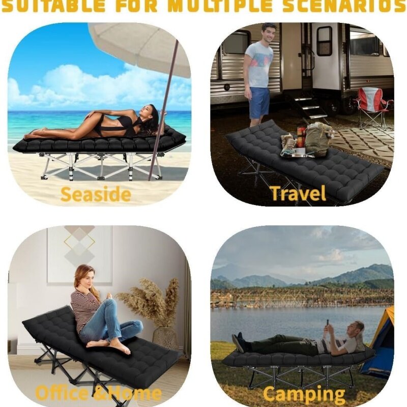 Camping Cot with Bag Manufacturer - Folding Sleeping Cot Portable Wide Cot Bed