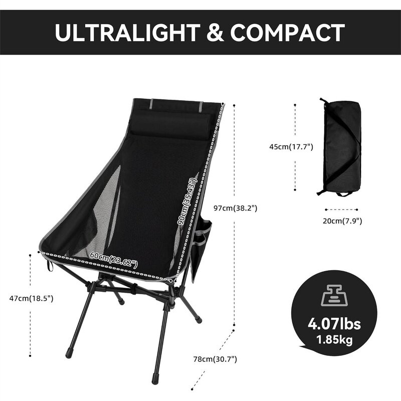 Adjustable Camping Chair Manufacturer - High Back Portable Beach Backpacking Chair