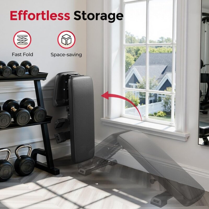 Foldable Weight Bench Supplier - Workout Extended Backrest Press Strength Training