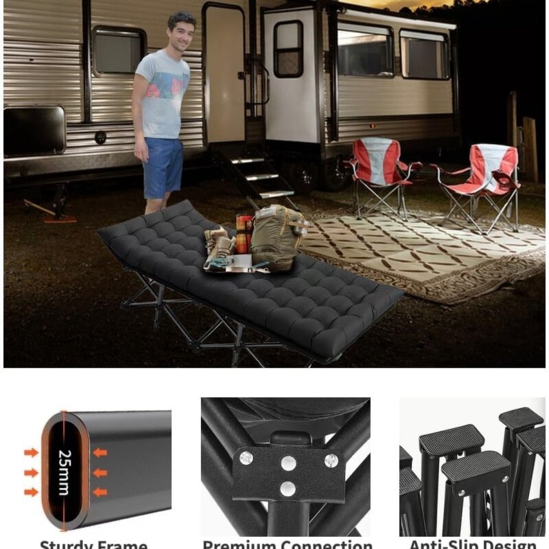 Camping Cot with Bag Manufacturer - Folding Sleeping Cot Portable Wide Cot Bed