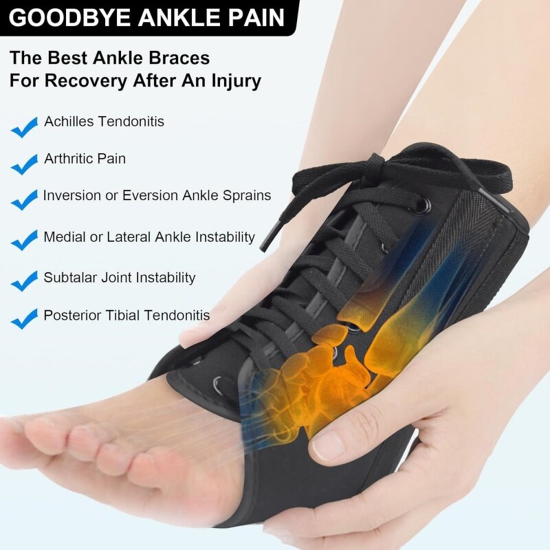 Adjustable Ankle Brace Manufacturer - Sprained Foot Support with Metal Side Stabilizers