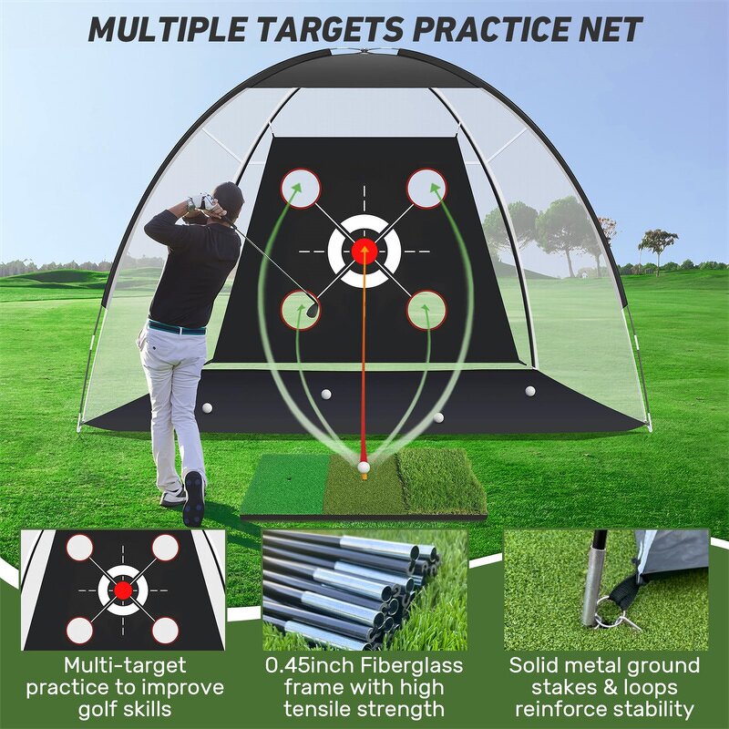Golf Net Practice Mat Supplier - Outdoor Indoor Driving Chipping Training Swing Golfer