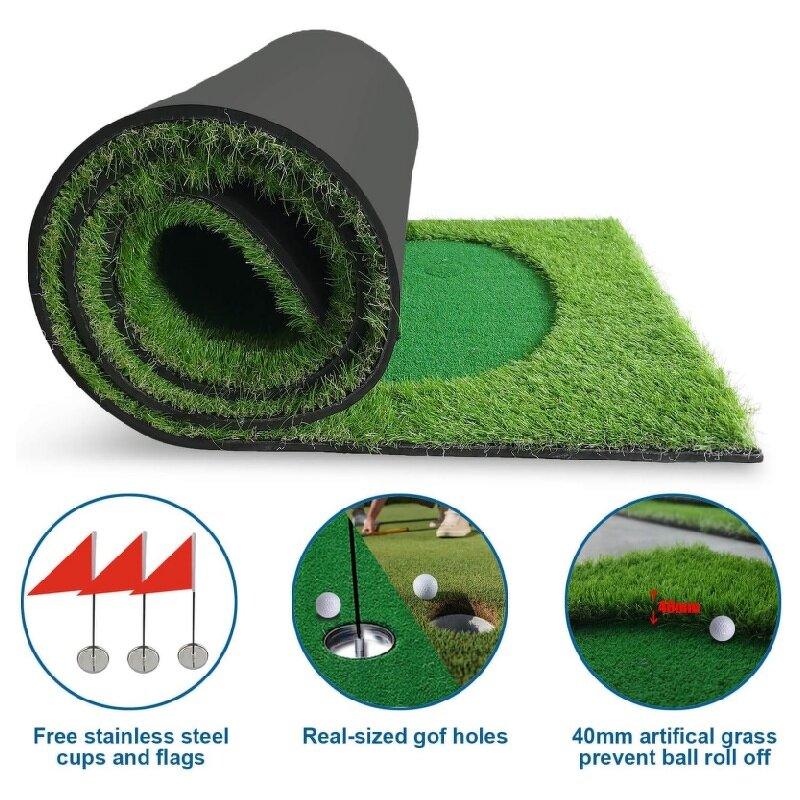 Golf Putting Mat Manufacturer - Green Long Challenging Putter Training Indoor Outdoor