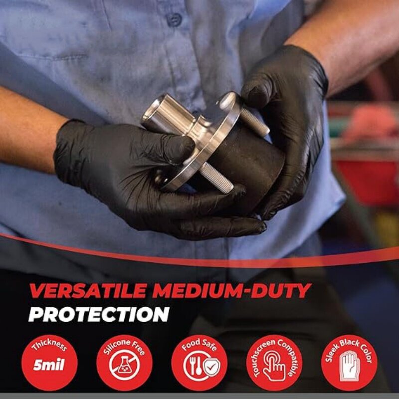 Nitrile Gloves Factory - Cooking Food Prep Mechanics Cleaning High Elastic Disposable