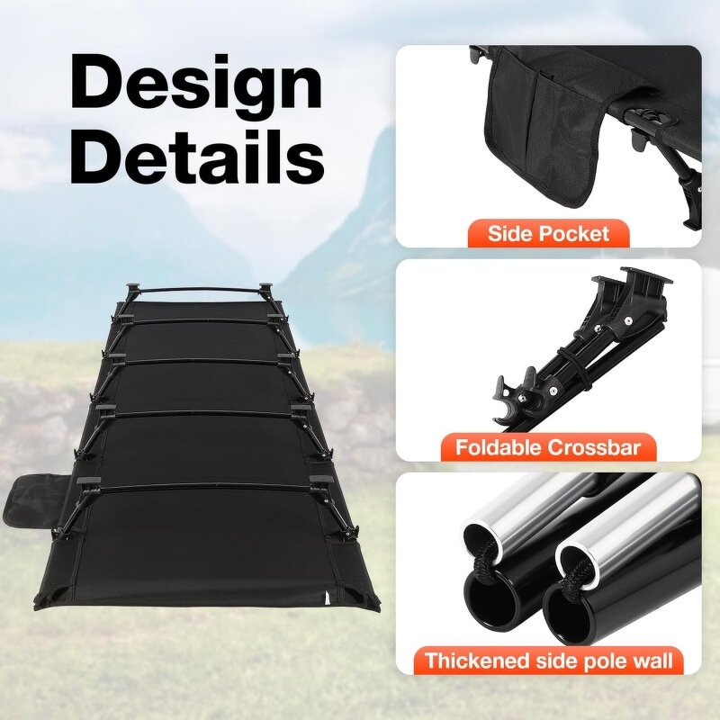 Portable Camping Cot Factory - Adults Folding Sleeping Carry Bag Wide Cot