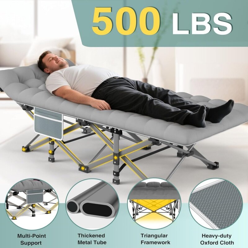 Camping Cot Bed Manufacturer - Adults Folding Sleeping Cot with Carry Bag Wide