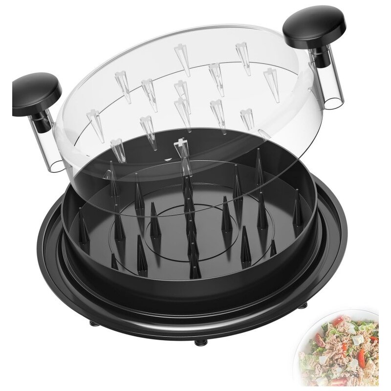 Food Processor Manufacturer - Clear Lid Black Degree Rotating Cover 3 Shredding Levels