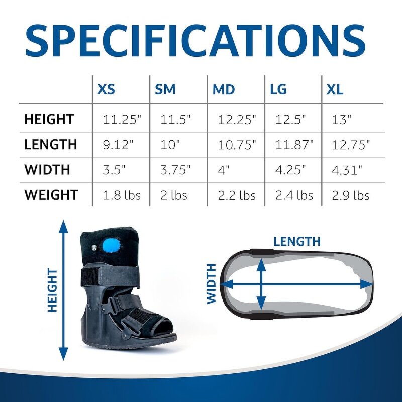 Ankle Fracture Boot Supplier - Black Compression Surgery Recovery Orthopedic Air Walker