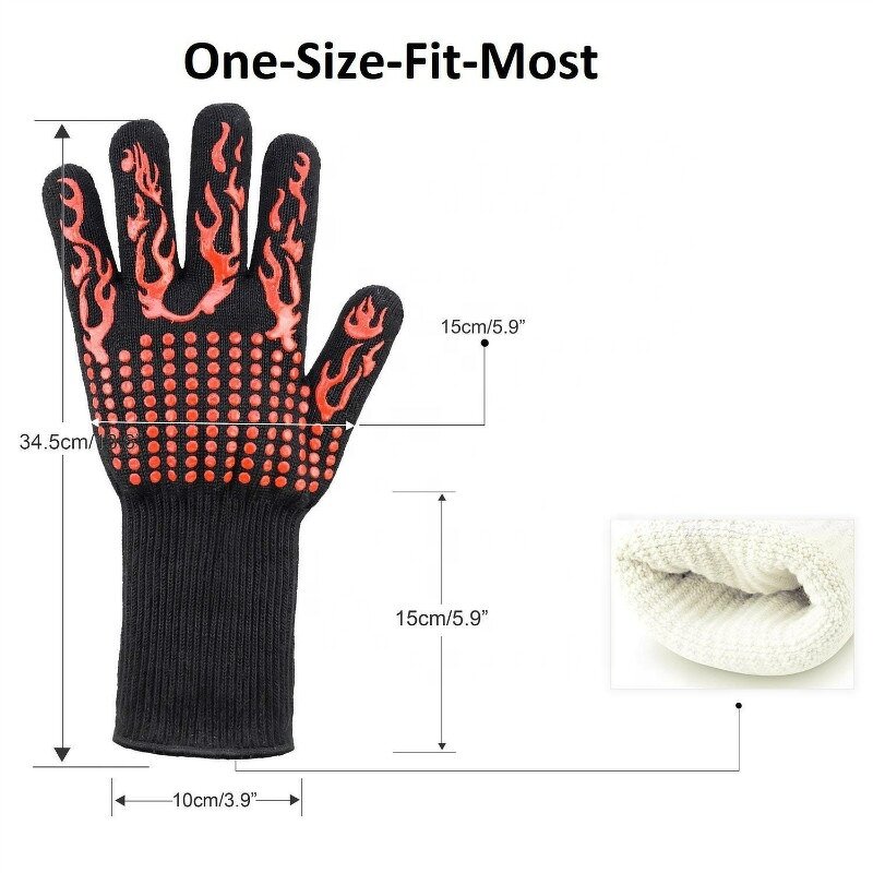 Silicone BBQ Gloves Factory - Extreme Barbecue Grilling Food Grade Candy Making Double