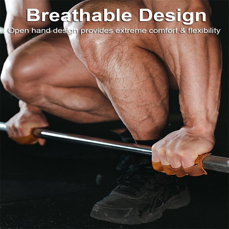 Leather Weight Lifting Gloves Factory - Lifting Grips Weightlifting Gloves Men Women Gym