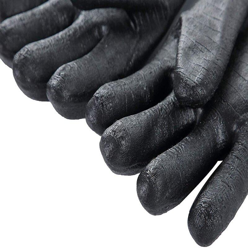 BBQ Oven Mitts Manufacturer - Neoprene Coating Barbecue Grill Baking 14 Inch Kitchen