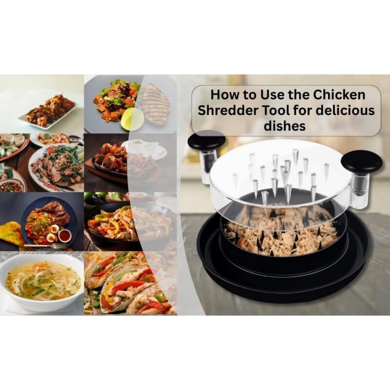 Chicken Meat Shredder Factory - Clear Lid Black 180 Degree Rotating Cover 3 Levels