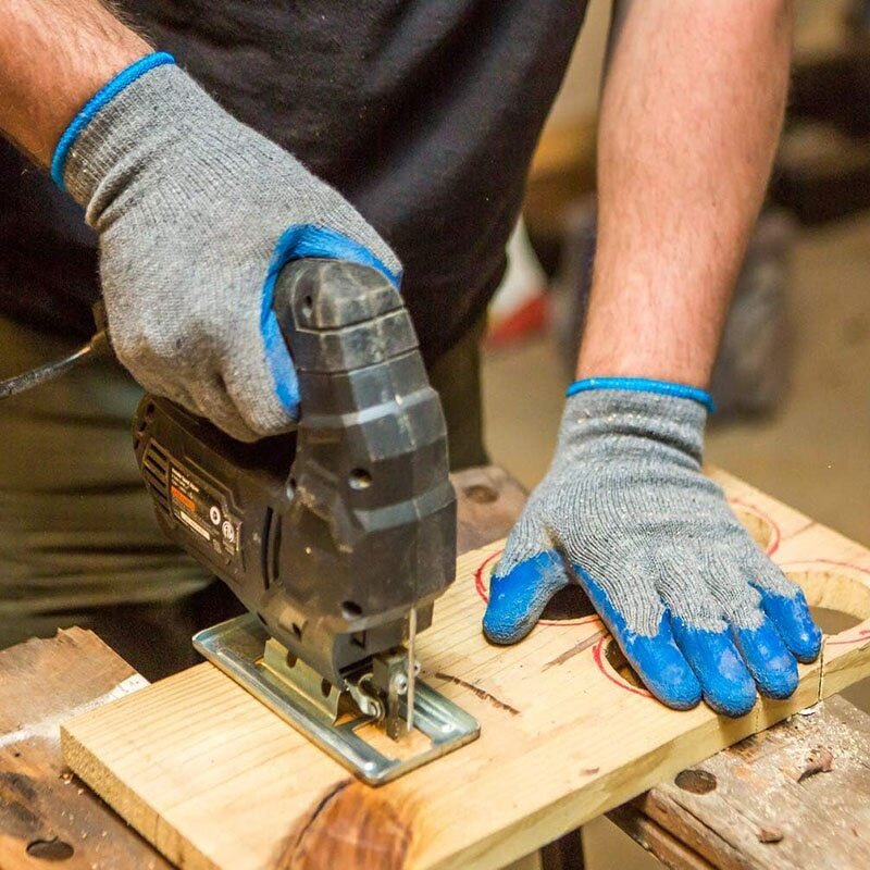 Rubber Work Gloves Supplier - Large Latex Double Coated Construction Gardening Heavy Duty