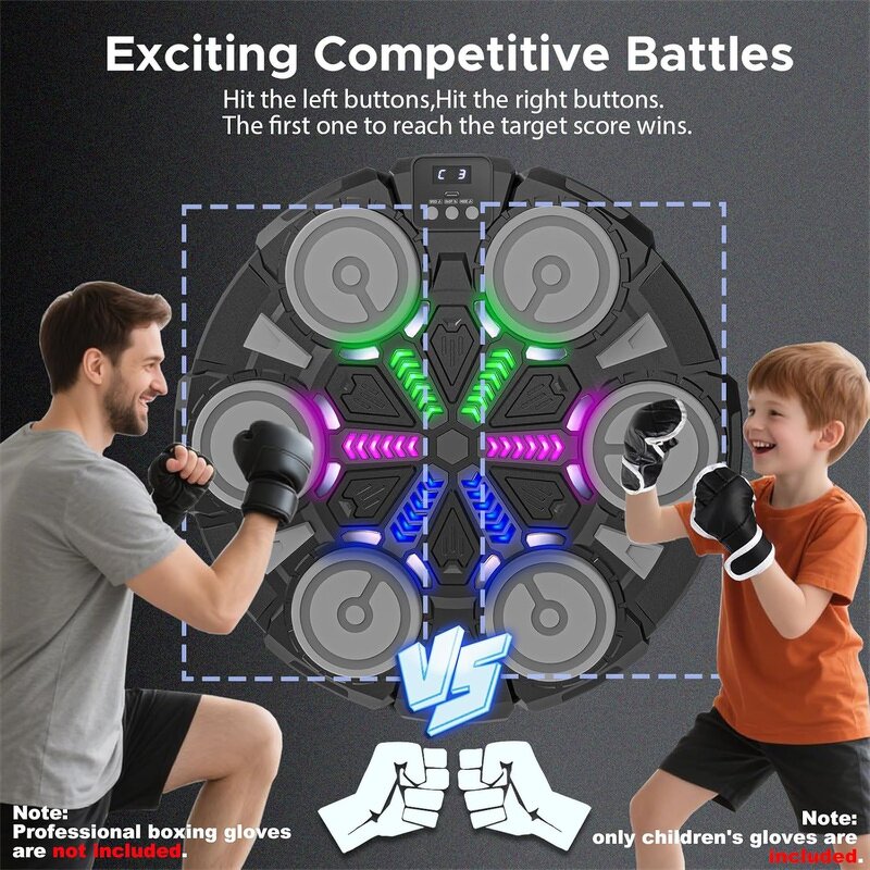 Music Boxing Machine Factory - Kids Adults Wall Mounted Interactive Trainer