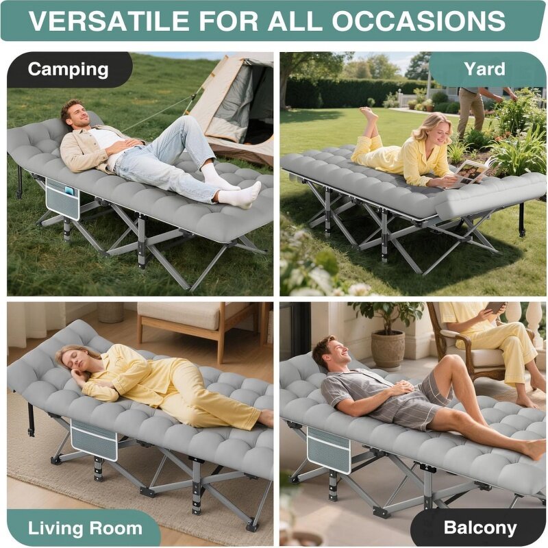 Camping Cot Bed Manufacturer - Adults Folding Sleeping Cot with Carry Bag Wide