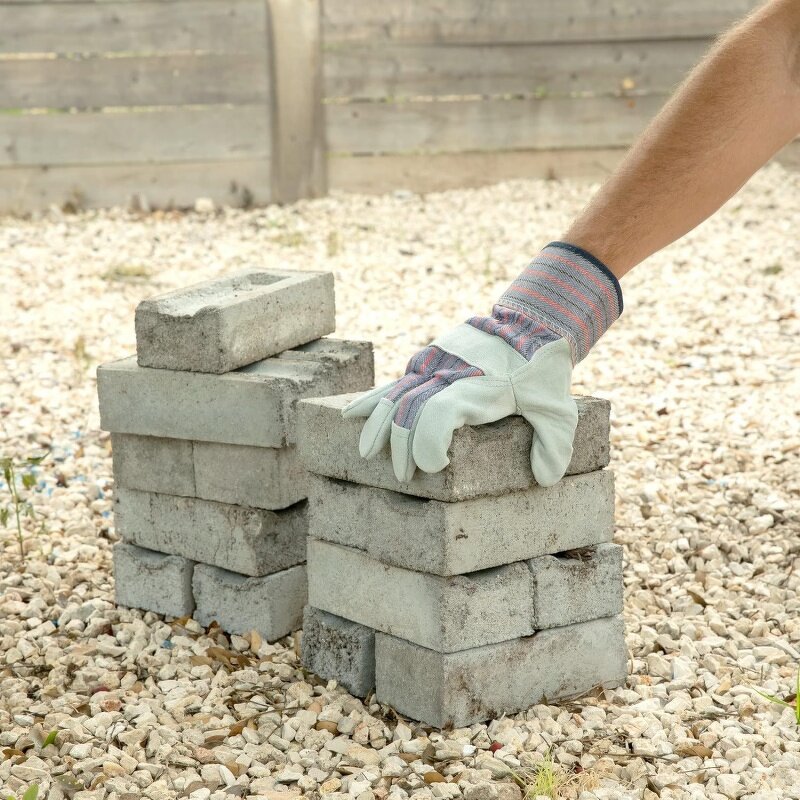 Safety Work Gloves Supplier - Unisex Adult Cuff Regular Grade Grey Large Pack 5