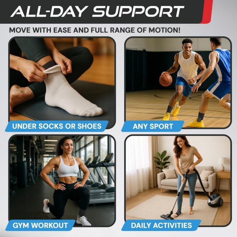 Ankle Wrap Factory - Women Men Sprain Compression Plantar Fasciitis Relief Removable