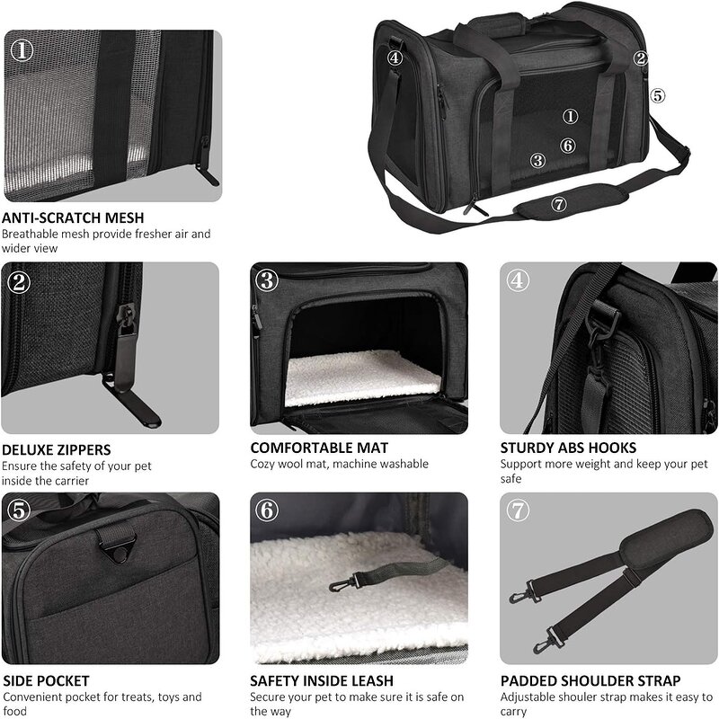 Pet Carrier Manufacturer - Foldable Durable Lightweight Travel Airline Approved Soft Sided