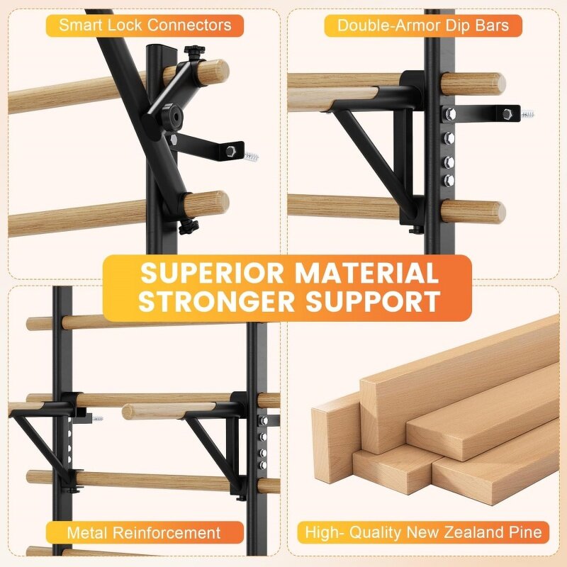 Home Gym Stall Bars Manufacturer - Adjustable Bar Dip Band Strategic Rods Therapy