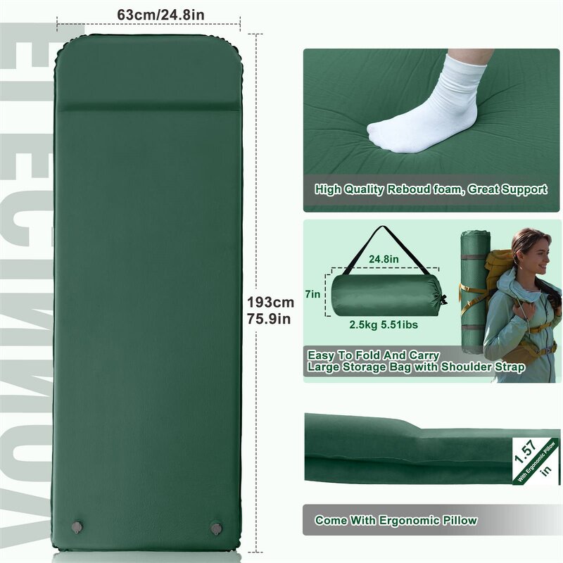 Camping Sleeping Pad Supplier - Thick Mat Camping Mats Pillow Backpacking Traveling Hiking