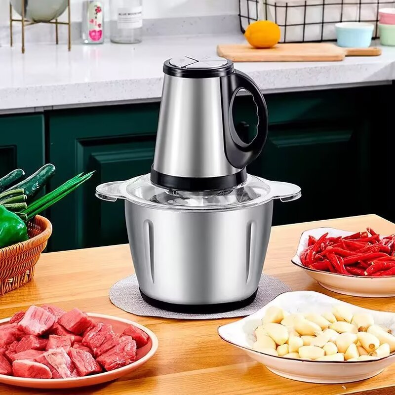 Electric Food Chopper Factory - Stainless Steel 3L Home Kitchen Meat Grinder