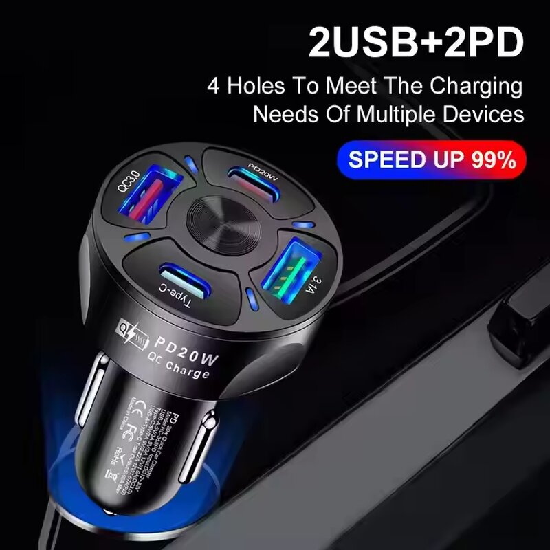 Car Charger Supplier - 18w Mini USB Quick Type C PD Dual Port