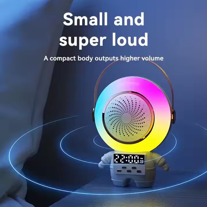 Astronaut BT Speaker Set Factory - RGB LED Clock Karaoke Microphone