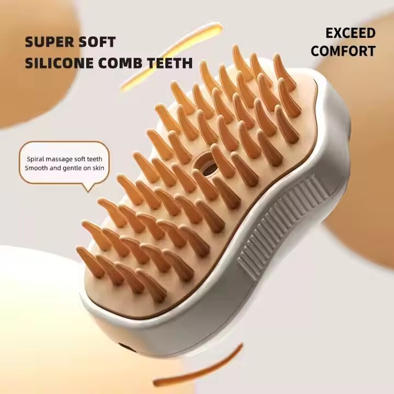 Pet Grooming Tool Manufacturer - 3-in-1 USB Electric Comb Spray Brush