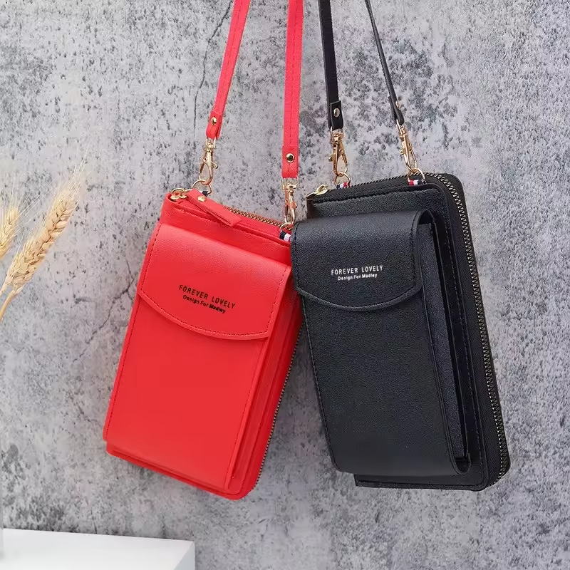 Mini Crossbody Bag Factory - PU Leather Woven Pearl Tassel Phone Bag