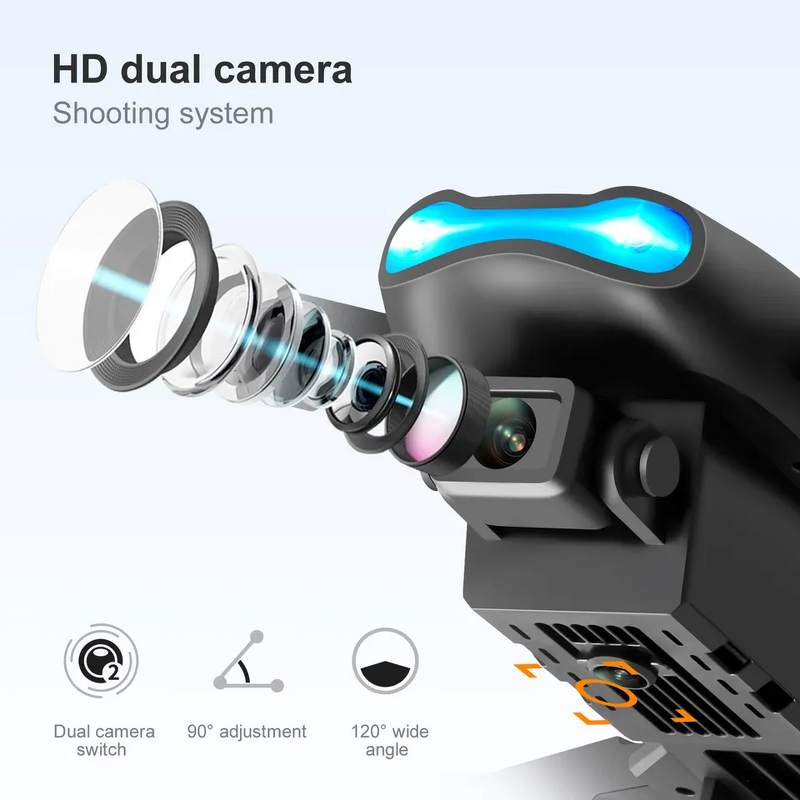 4K Drone Factory - Dual Pro Camera Wide-Angle Foldable Quadcopter