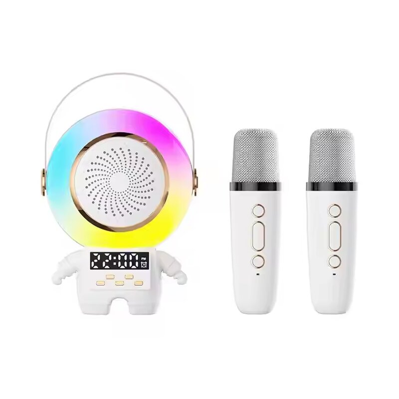 Astronaut BT Speaker Set Factory - RGB LED Clock Karaoke Microphone